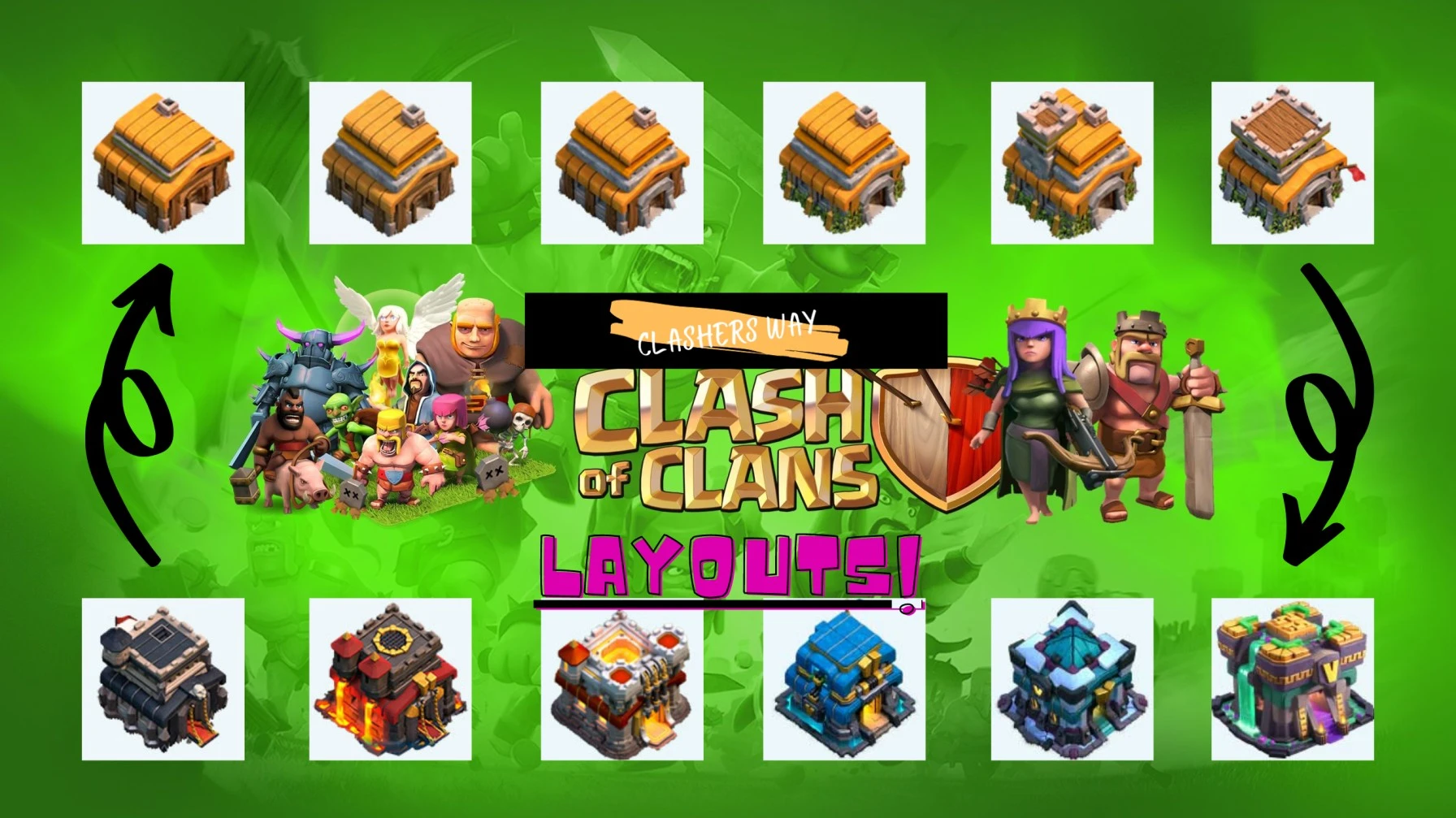 Clash of Clans All Townhall Layouts